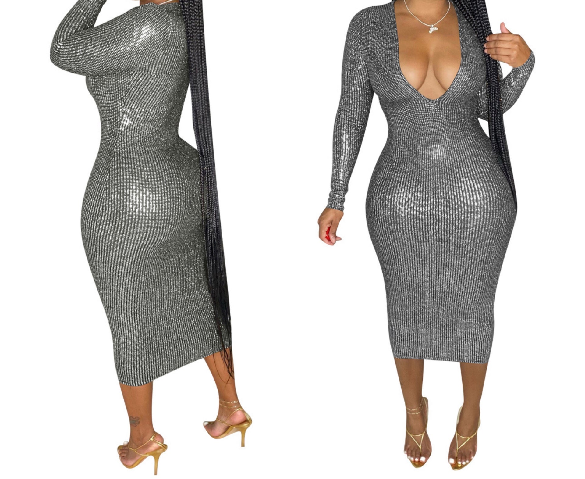 Chic Deep V Neck Bodysuit