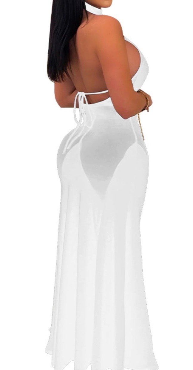 White Sleeveless Dress