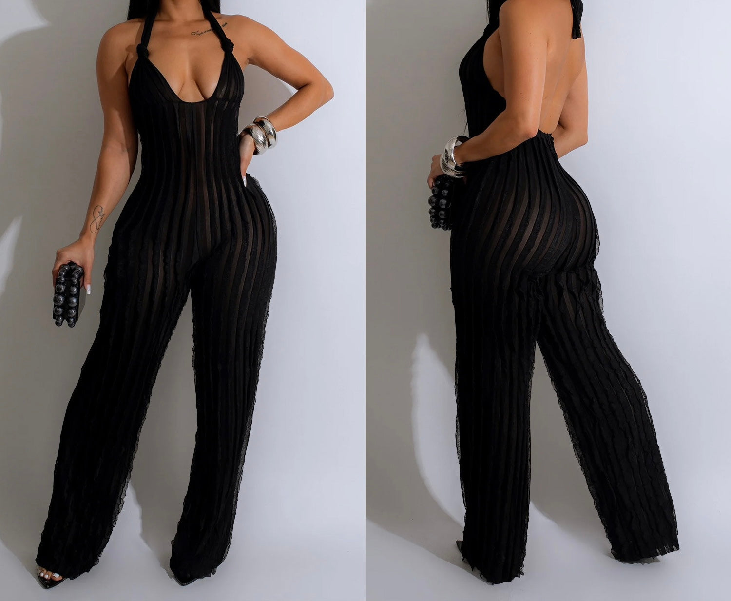 V neck Jumpsuit