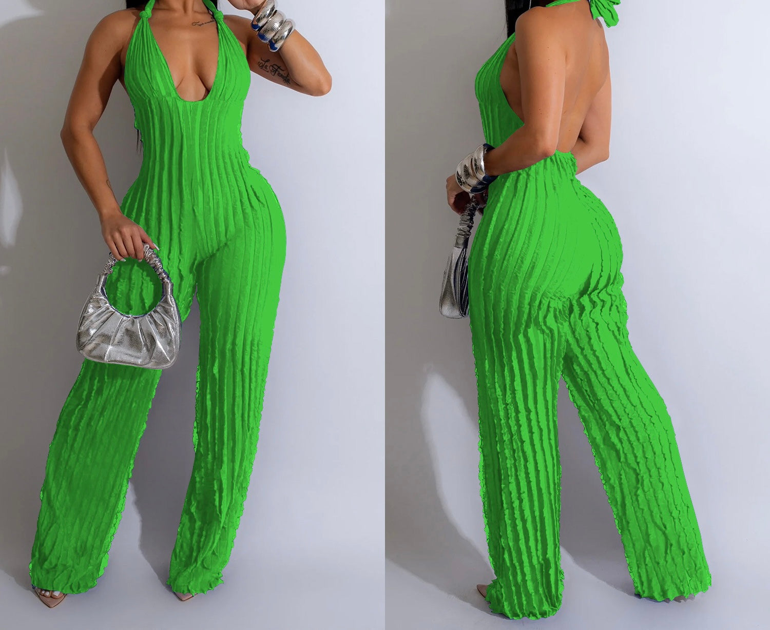 V neck Jumpsuit