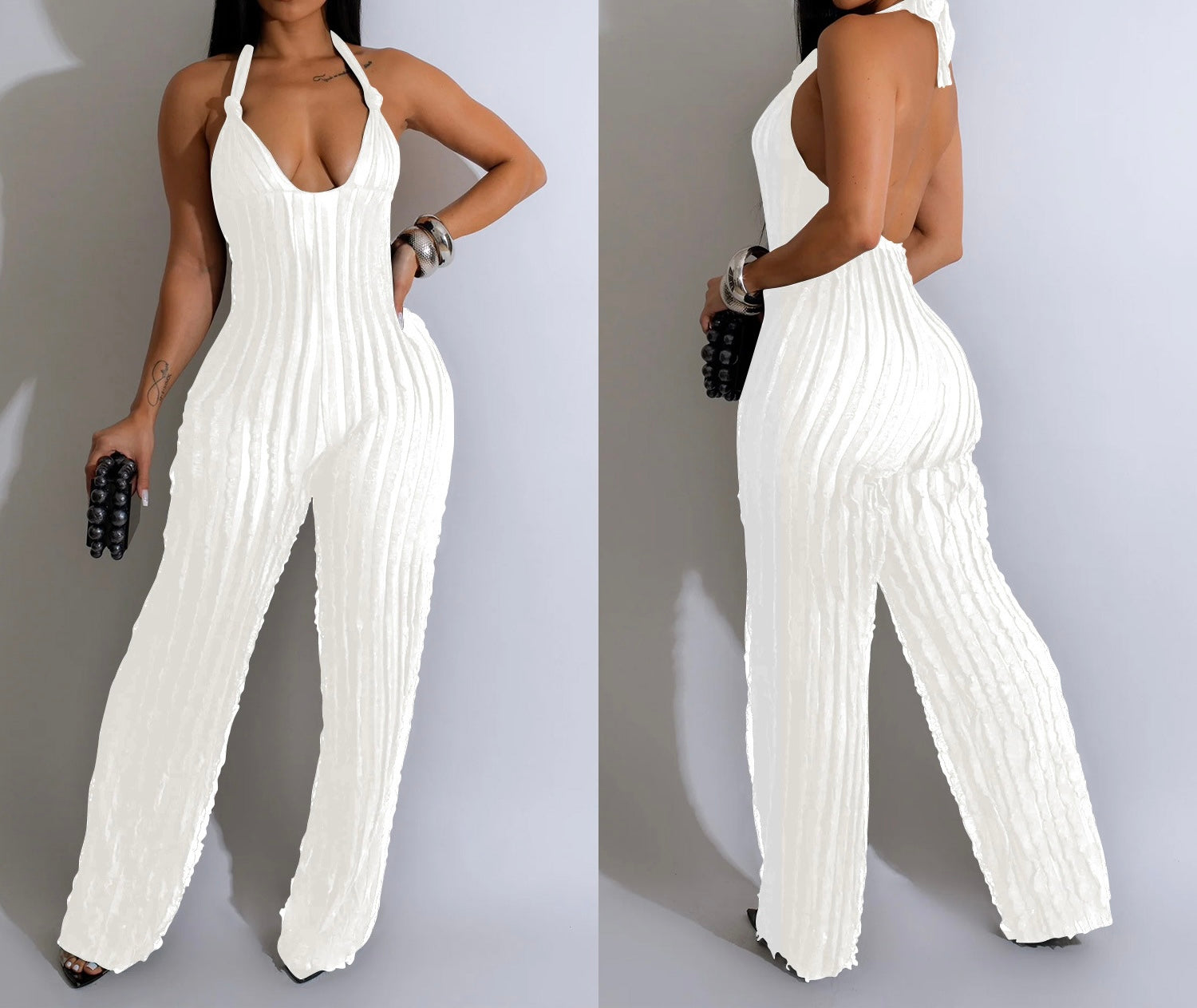 V neck Jumpsuit