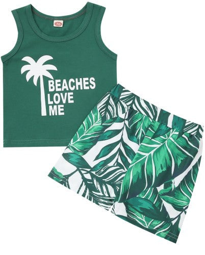 Casual groene korte broek voor jongens