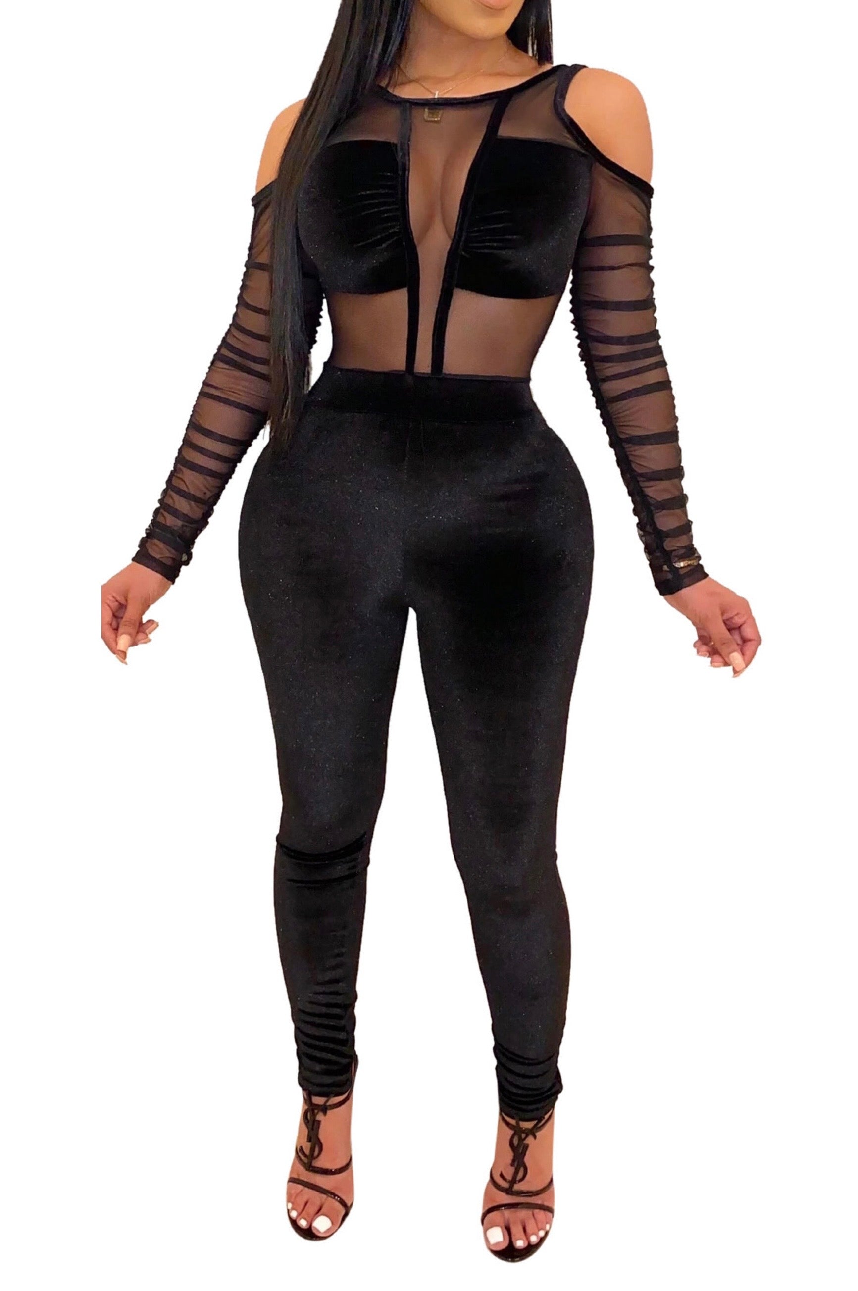 Sexy mesh jumpsuit