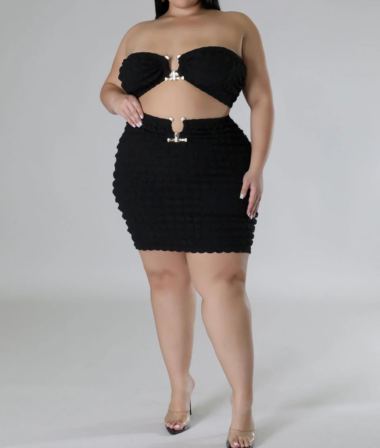 Plus size hot black sets