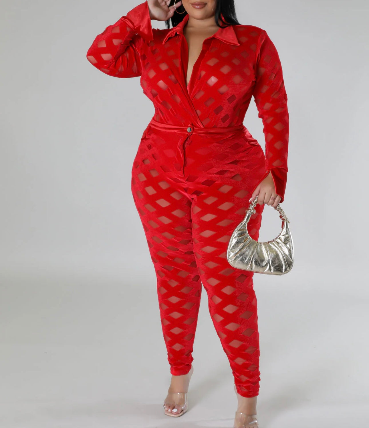 Plus size transparent