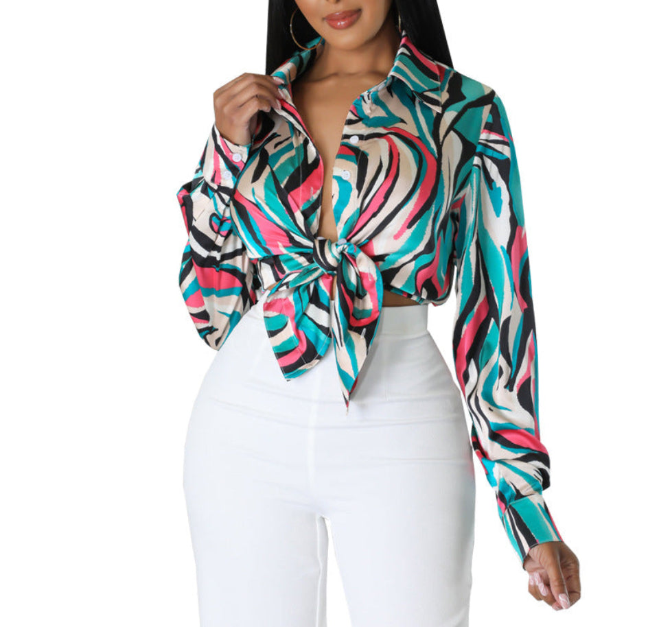 Retro Printed Blouse