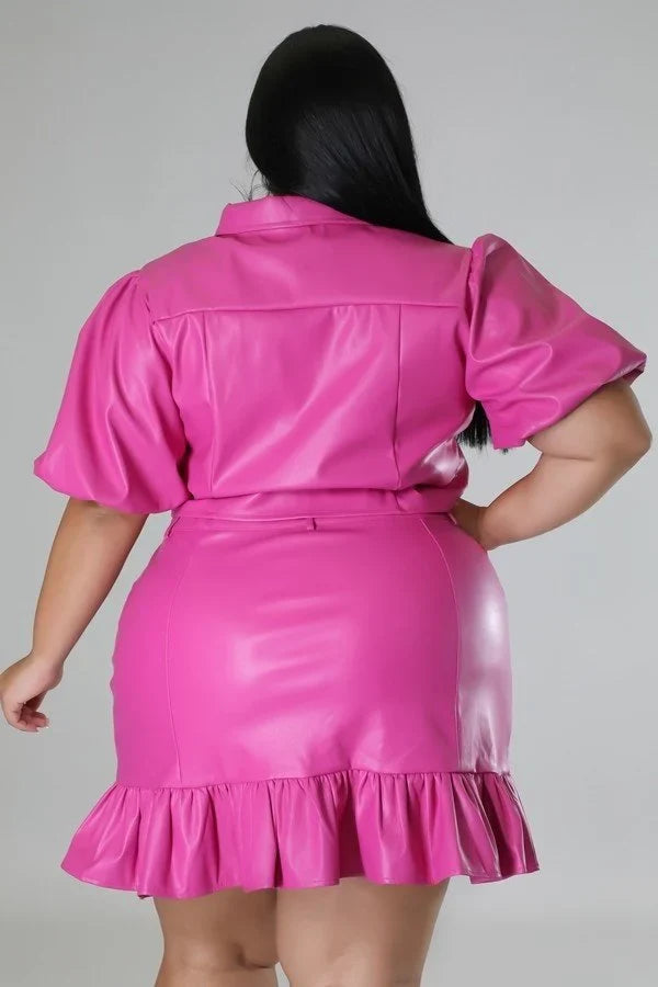 Plus size leather sets