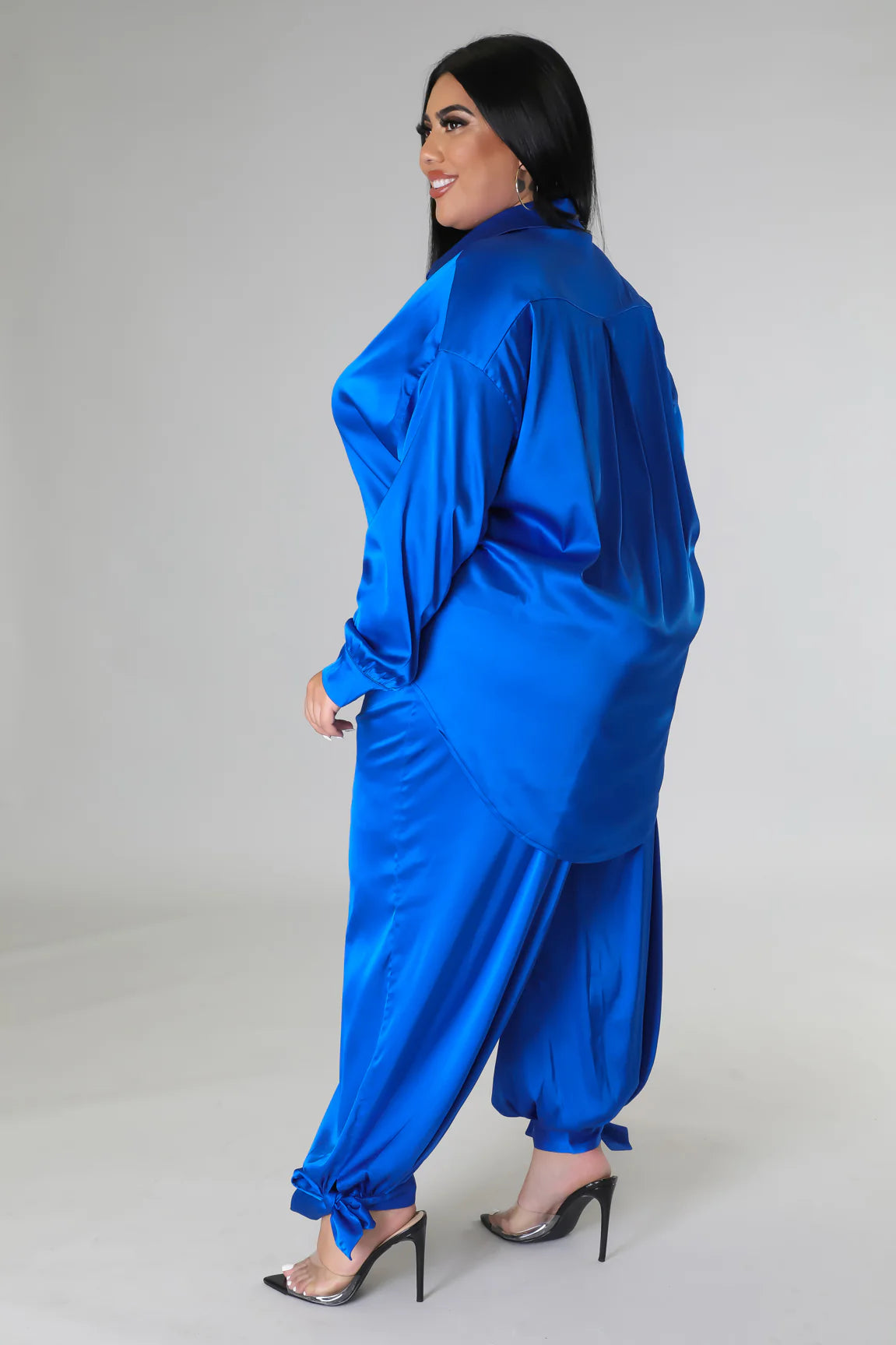 Plus size satin sets