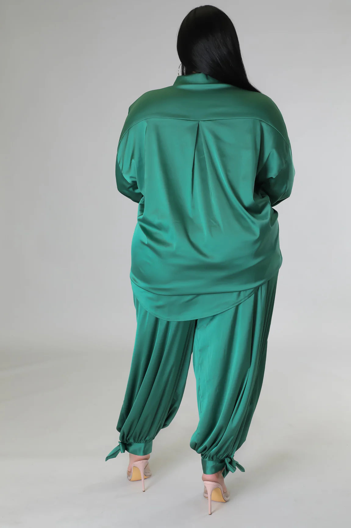Plus size satin sets
