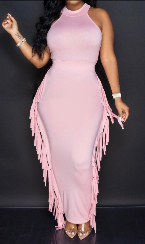 Fringe 2-piece dress